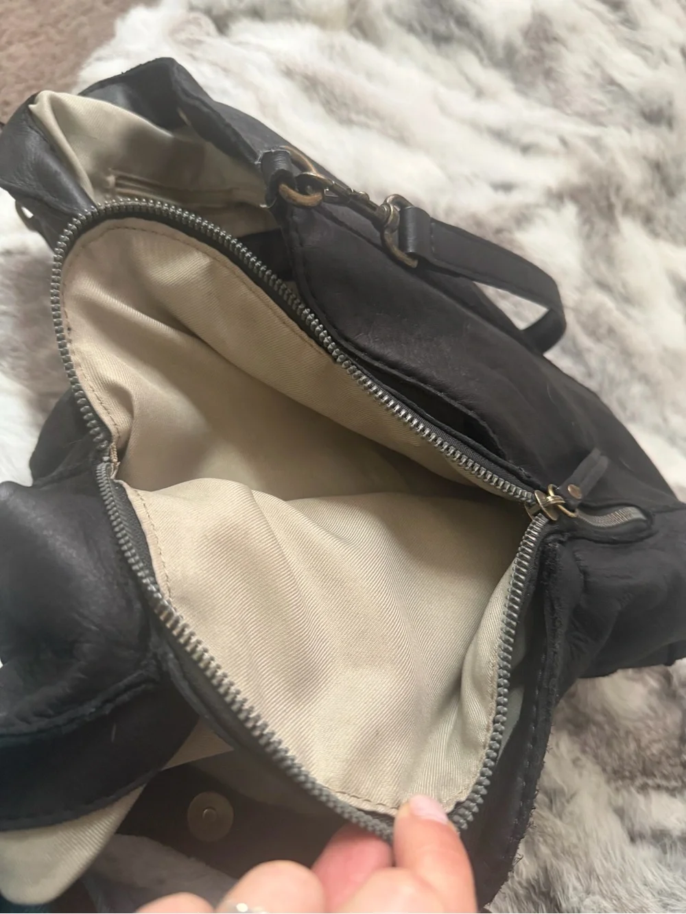 Black Genuine Leather Hobo Bag - Classic Everyday Shoulder Bag